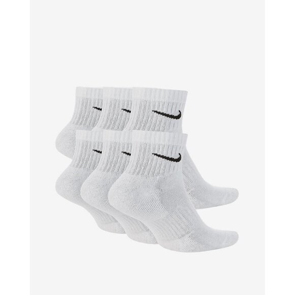 Nike Men's 6 Pack Everyday Cushioned Ankle Socks White Size Med 6-8 Shoe NEW! - Picture 2 of 3